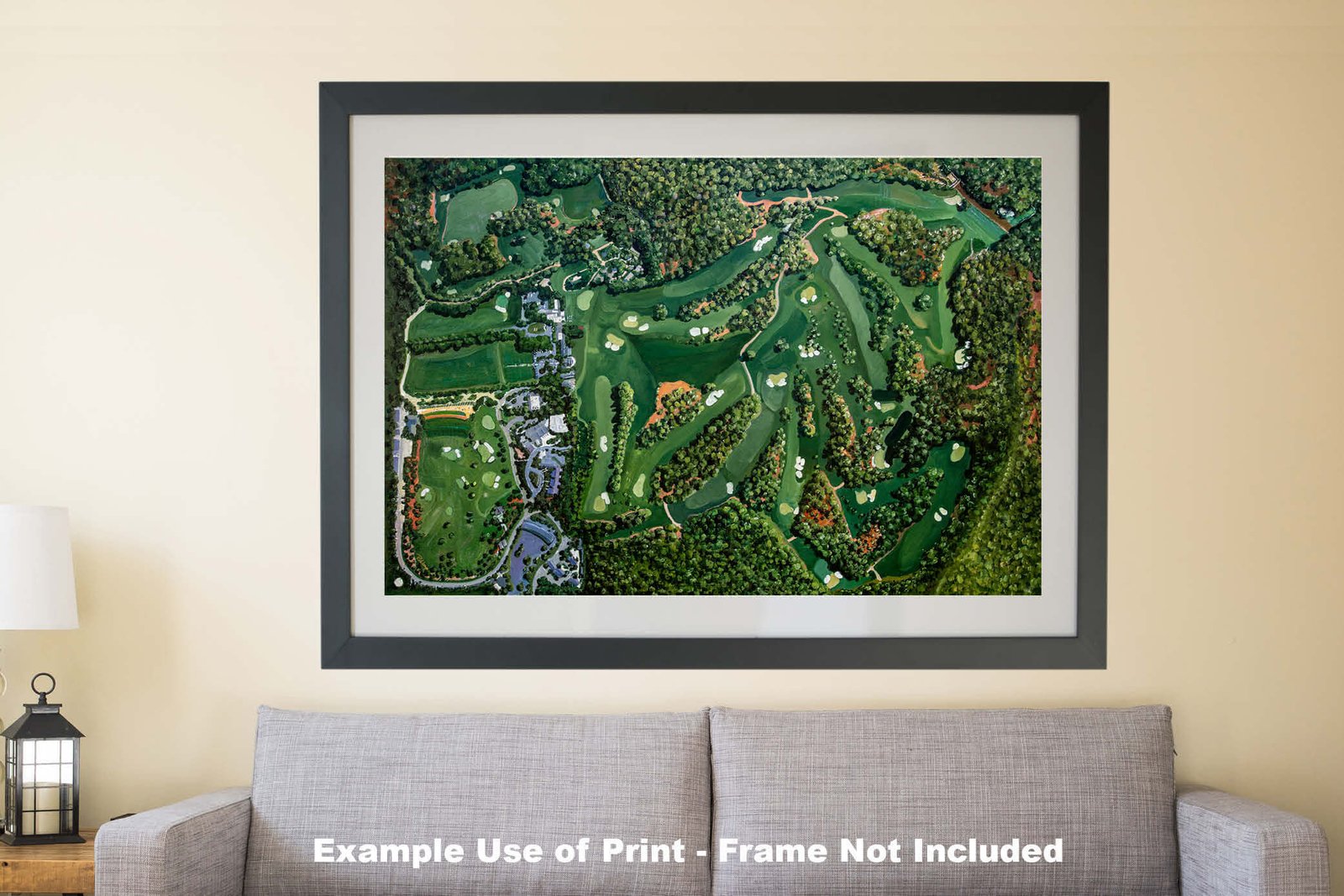 Amen Corner White Dogwood Golden Bell Azalea Golf Course all 18 Holes Augusta National canvas prints Aerial View art on wall the Masters of Augusta painting print 8x10-40x60in Oil Painting Art Print wall art 2x3 orientation landscape horizontal matte paper print with curled edge image poster picture photograph photo fine art print wall hanging.