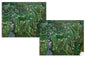 canvas prints Golf Course all 18 Holes Augusta National wall art Aerial View the Masters of Augusta Amen Corner White Dogwood Golden Bell Azalea canvas frame gallery wrapped stretched over 3/4 inch wood frame rigid backing semi-gloss lamination wall picture photograph photo fine art print wall hanging.