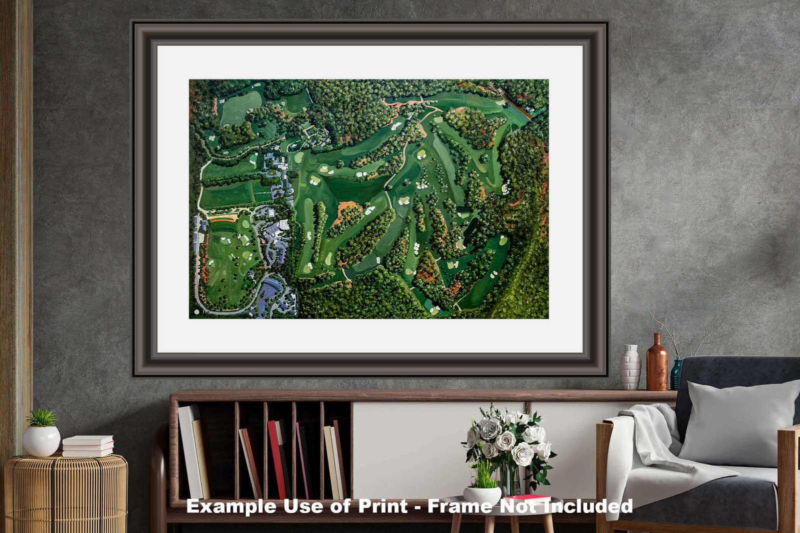 Golf Course all 18 Holes oil painting Augusta National the Masters of Augusta wall art wall artwork art on wall Augusta National lithograph Aerial View giclee canvas prints