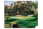 painting print Hole 13 Augusta National Golf Club wall art PGA Masters Azalea canvas frame gallery wrapped stretched over 3/4 inch wood frame rigid backing semi-gloss lamination leaning against wall picture photograph photo fine art print wall hanging.