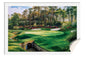 Masters Hole 13 PGA Azalea Augusta National Golf Club giclee rich image 8x10-40x60in Oil Painting Art Print framed art example on the wall image poster picture photograph photo fine art print wall hanging.
