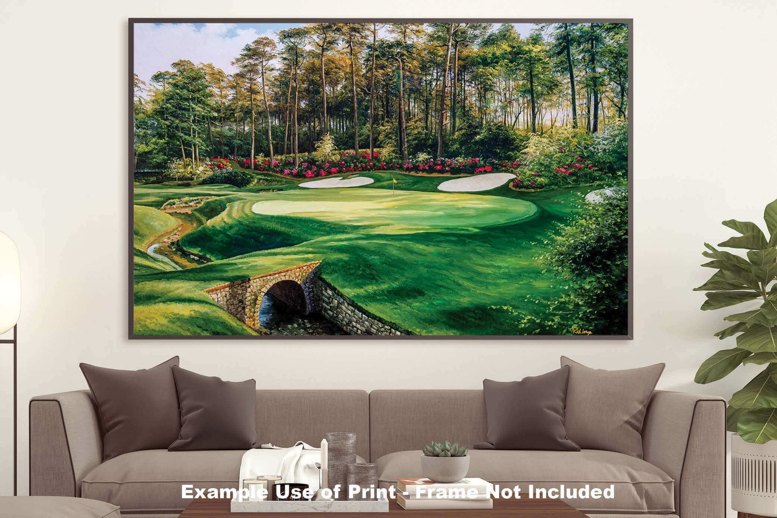 Azalea Augusta National Golf Club wall art Hole 13 canvas prints PGA Masters 8x10-40x60in Oil Painting Art Print oil painting giclee painting print