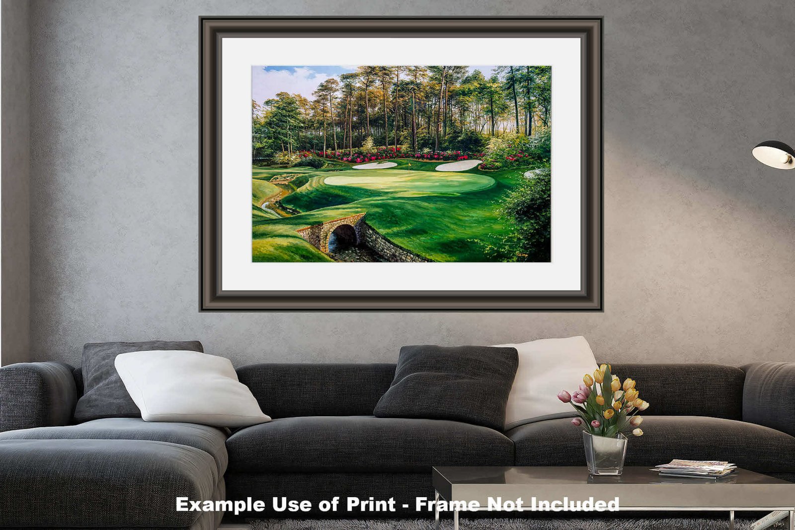 Hole 13 Azalea PGA Masters painting print rich image wall decor 8x10-40x60in Oil Painting Art Print lithograph Augusta National Golf Club canvas prints wall art