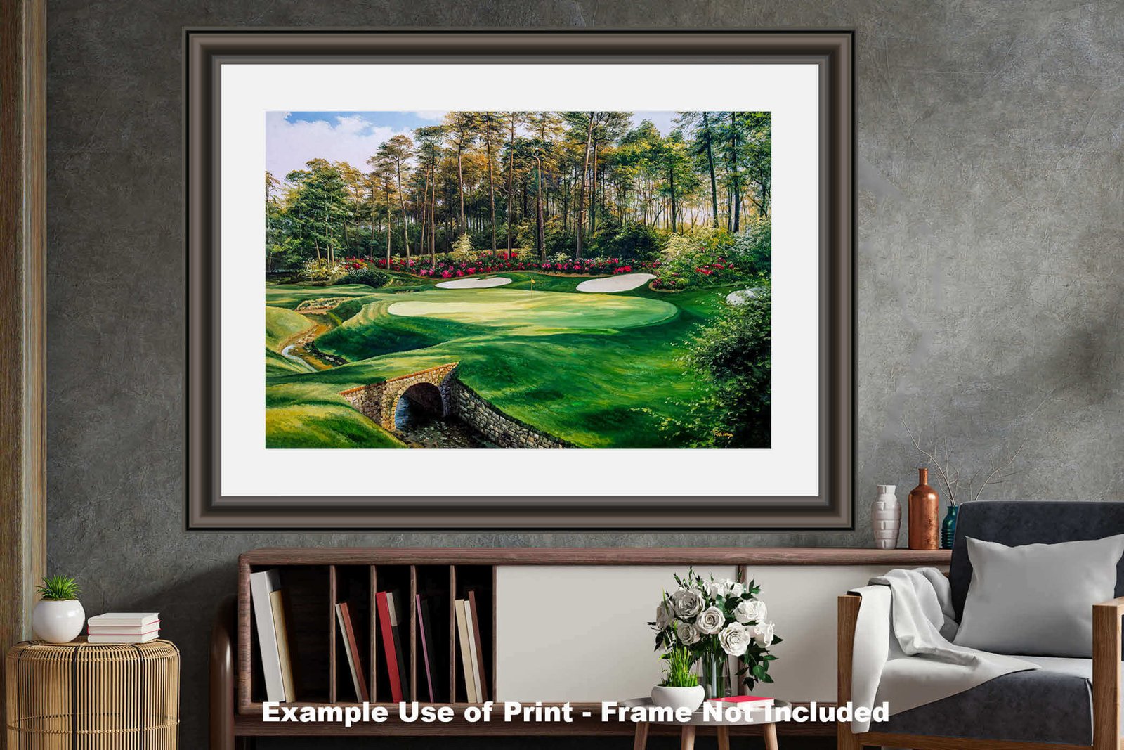 Hole 13 oil painting Augusta National Golf Club Masters wall art rich image art on wall Augusta National Golf Club lithograph PGA giclee canvas prints