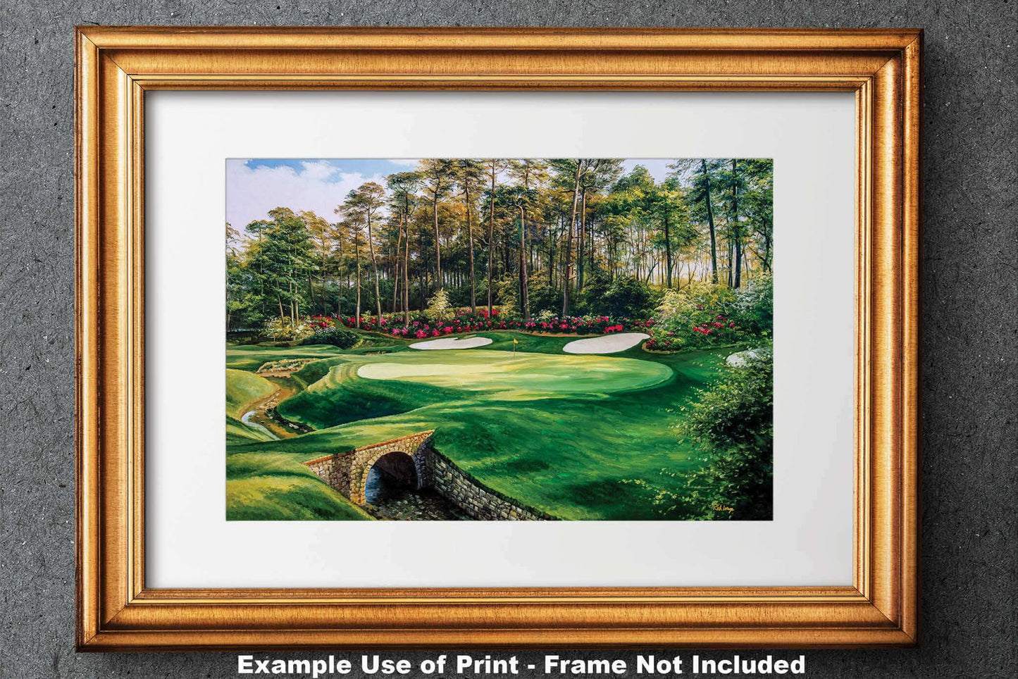 giclee Azalea Augusta National Golf Club lithograph painting print wall decor rich image 8x10-40x60in Oil Painting Art Print Masters PGA Hole 13 wall art