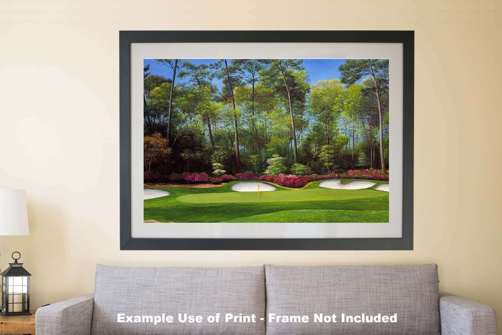 Azalea Hole 13 Augusta National Golf Club canvas prints PGA wall decor Masters wall artwork 8x10-40x60in Oil Painting Art Print wall art 2x3 orientation landscape horizontal matte paper print with curled edge image poster picture photograph photo fine art print wall hanging.