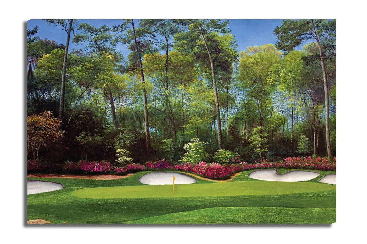 Azalea Masters wall artwork PGA Augusta National Golf Club Hole 13 canvas prints 8x10-40x60in Oil Painting Art Print wall art rolled canvas print with corner curled image poster picture photograph photo fine art print wall hanging.