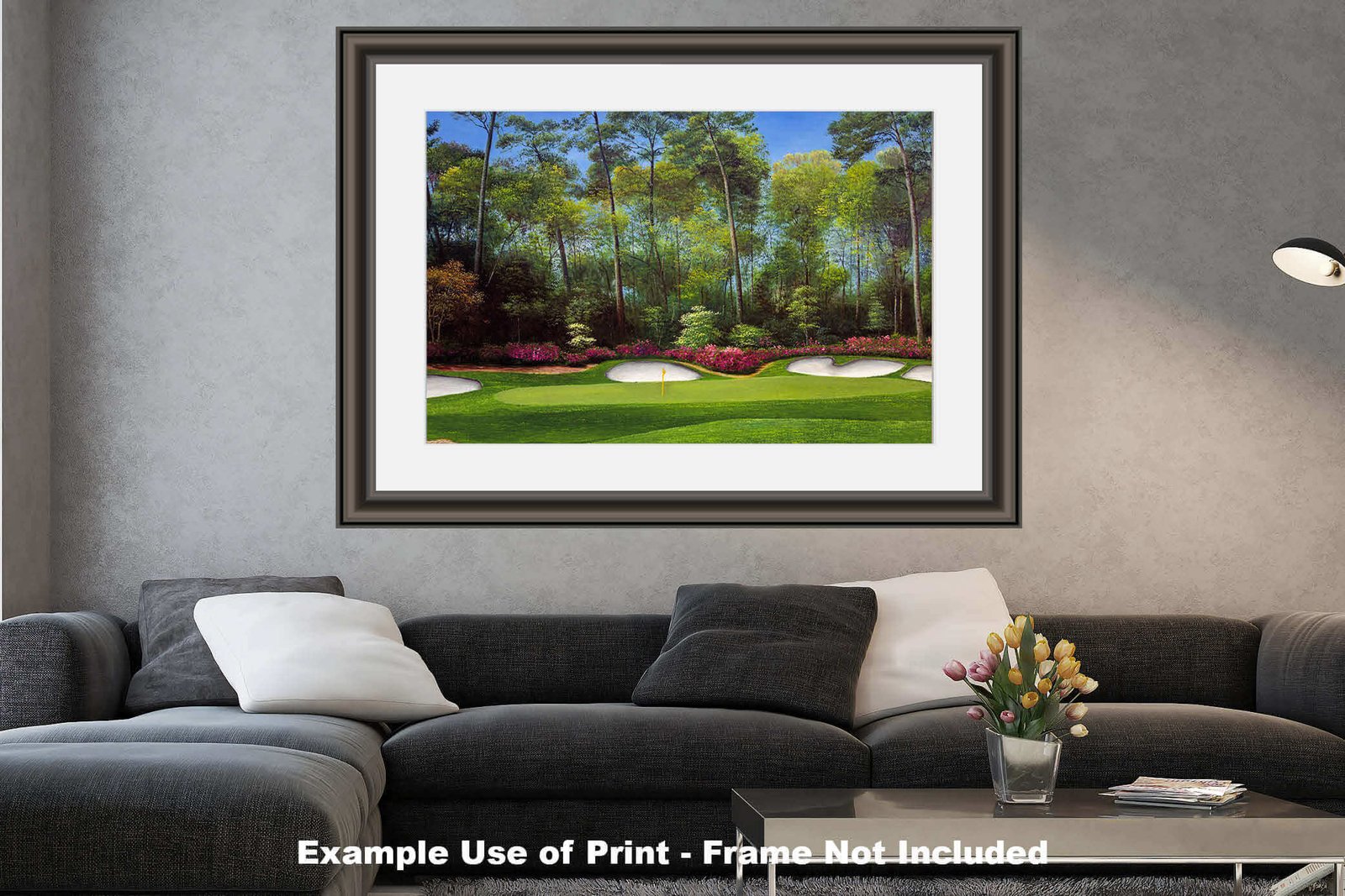 Hole 13 Azalea PGA Masters wall artwork art print giclee 8x10-40x60in Oil Painting Art Print lithograph Augusta National Golf Club canvas prints wall art