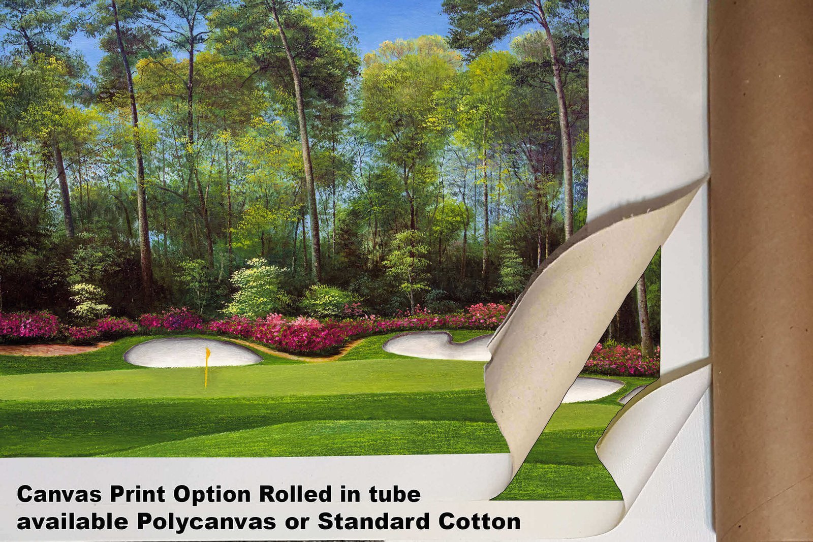 PGA wall artwork Hole 13 Augusta National Golf Club Masters Azalea 8x10-40x60in Oil Painting Art Print art print rich image canvas prints game room with framed example on the wall image poster picture photograph photo fine art print wall hanging.