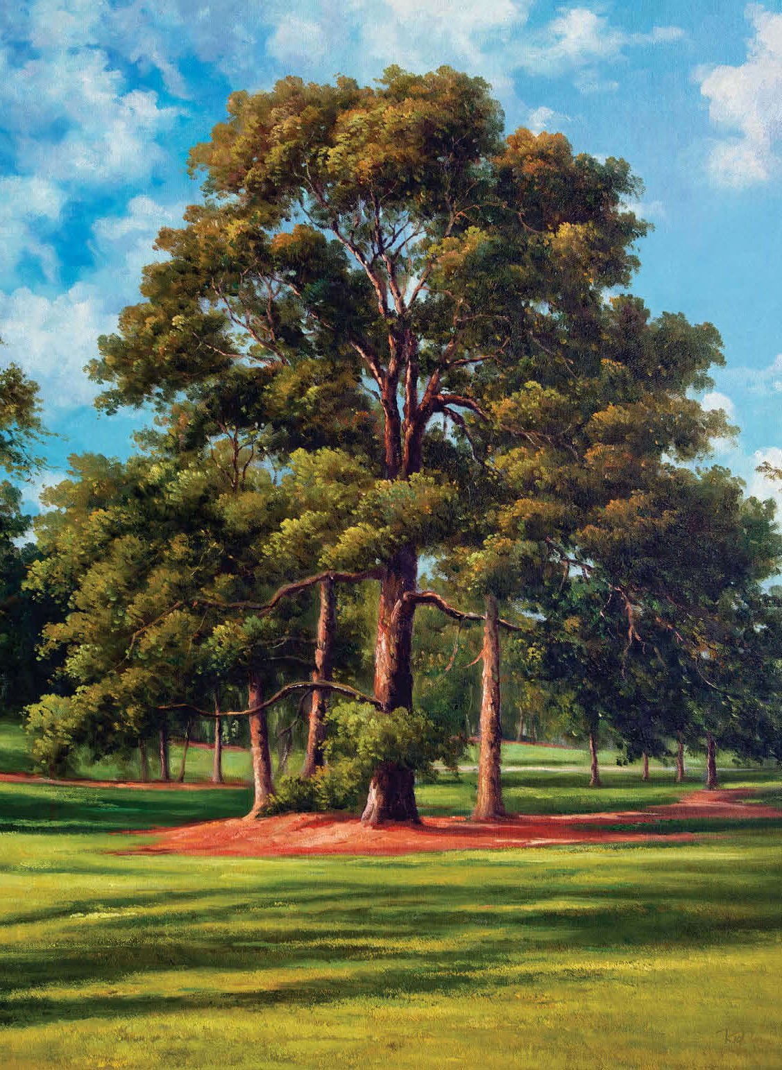 artwork Augusta National Golf Club Course Ike's Tree canvas prints PGA Golf Canvas Prints the Masters of Augusta painting print Eisenhower Tree 8x10-40x50in Art Print painting print wall artwork lithograph matte paper poster picture photograph photo fine art print for wall hanging.