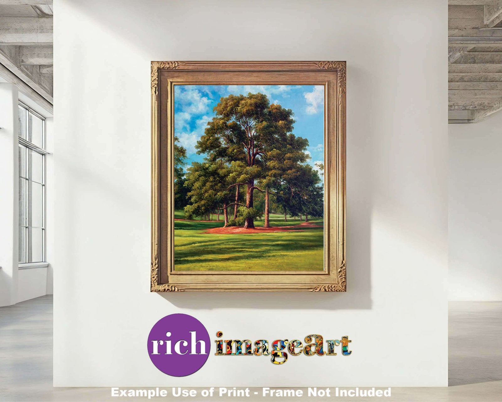 PGA Golf Canvas Prints the Masters of Augusta Augusta National Golf Club Course Ike's Tree artwork Eisenhower Tree canvas frame displayed on the wall with gallery wrapped stretched over 3/4 inch wood frame rigid backing semi-gloss lamination picture photograph photo fine art print wall hanging.