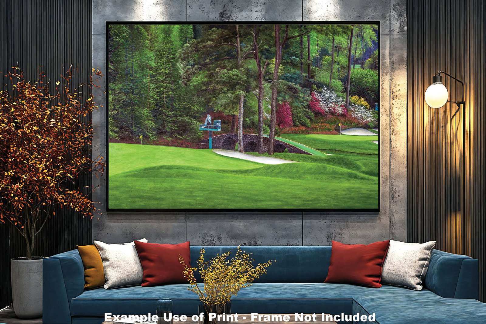 Amen Corner Golden Bell White Dogwood Hole 11 12 Augusta National Golf Club canvas prints PGA art print the Masters of Augusta painting print 8x10-40x60in Oil Painting Art Print wall art 4x5 orientation landscape horizontal matte paper print with curled edge image poster picture photograph photo fine art print wall hanging.
