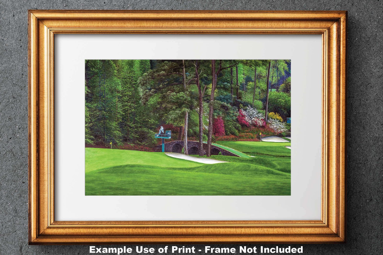 giclee Amen Corner Golden Bell White Dogwood Augusta National Golf Club lithograph painting print wall decor rich image 8x10-40x60in Oil Painting Art Print the Masters of Augusta PGA Hole 11 12 wall art