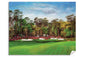 art on wall Golf Club Hole 13 Augusta National wall art the Masters of Augusta Masters Amen Corner Azalea canvas frame gallery wrapped stretched over 3/4 inch wood frame rigid backing semi-gloss lamination leaning against wall picture photograph photo fine art print wall hanging.