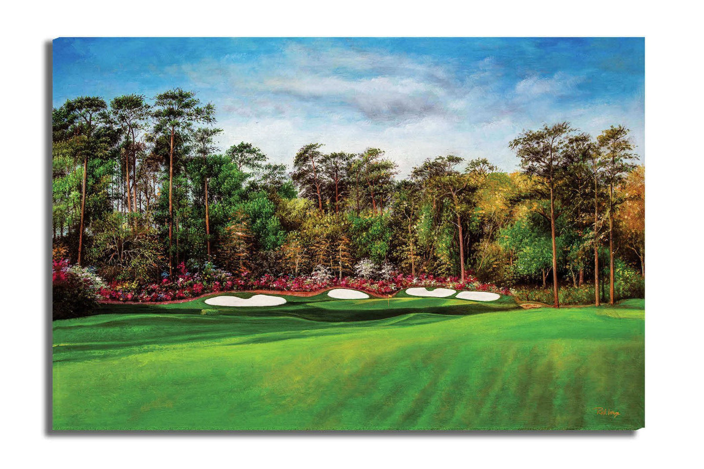 Azalea Masters Amen Corner art on wall the Masters of Augusta Augusta National Golf Club Hole 13 canvas prints 8x10-40x60in Oil Painting Art Print wall art rolled canvas print with corner curled image poster picture photograph photo fine art print wall hanging.