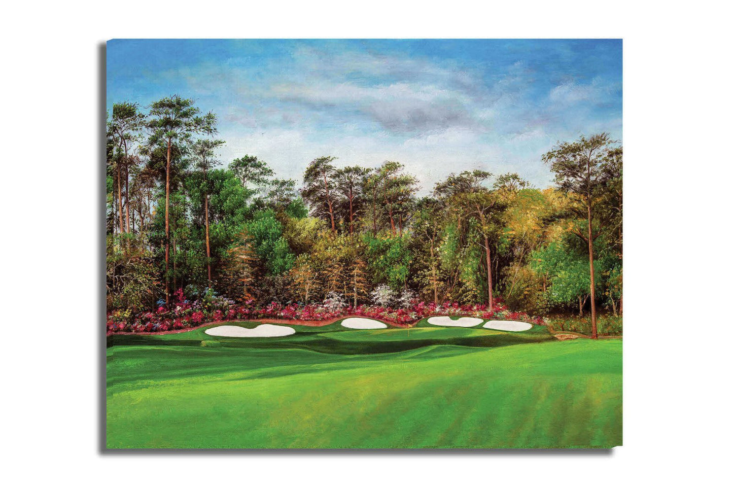 the Masters of Augusta Azalea Masters Amen Corner canvas prints Augusta National Golf Club Hole 13 wall art 8x10-40x60in Oil Painting Art Print art print two matte paper prints image poster picture photograph photo fine art print wall hanging.