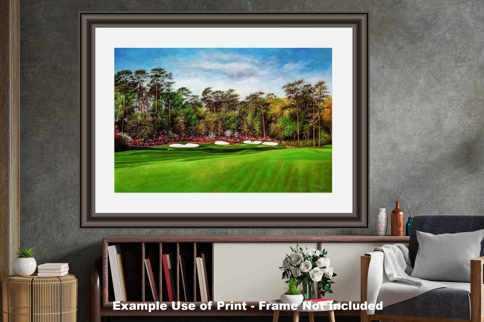 Golf Club Hole 13 oil painting Augusta National Masters Amen Corner wall art wall artwork art print Augusta National lithograph the Masters of Augusta giclee canvas prints