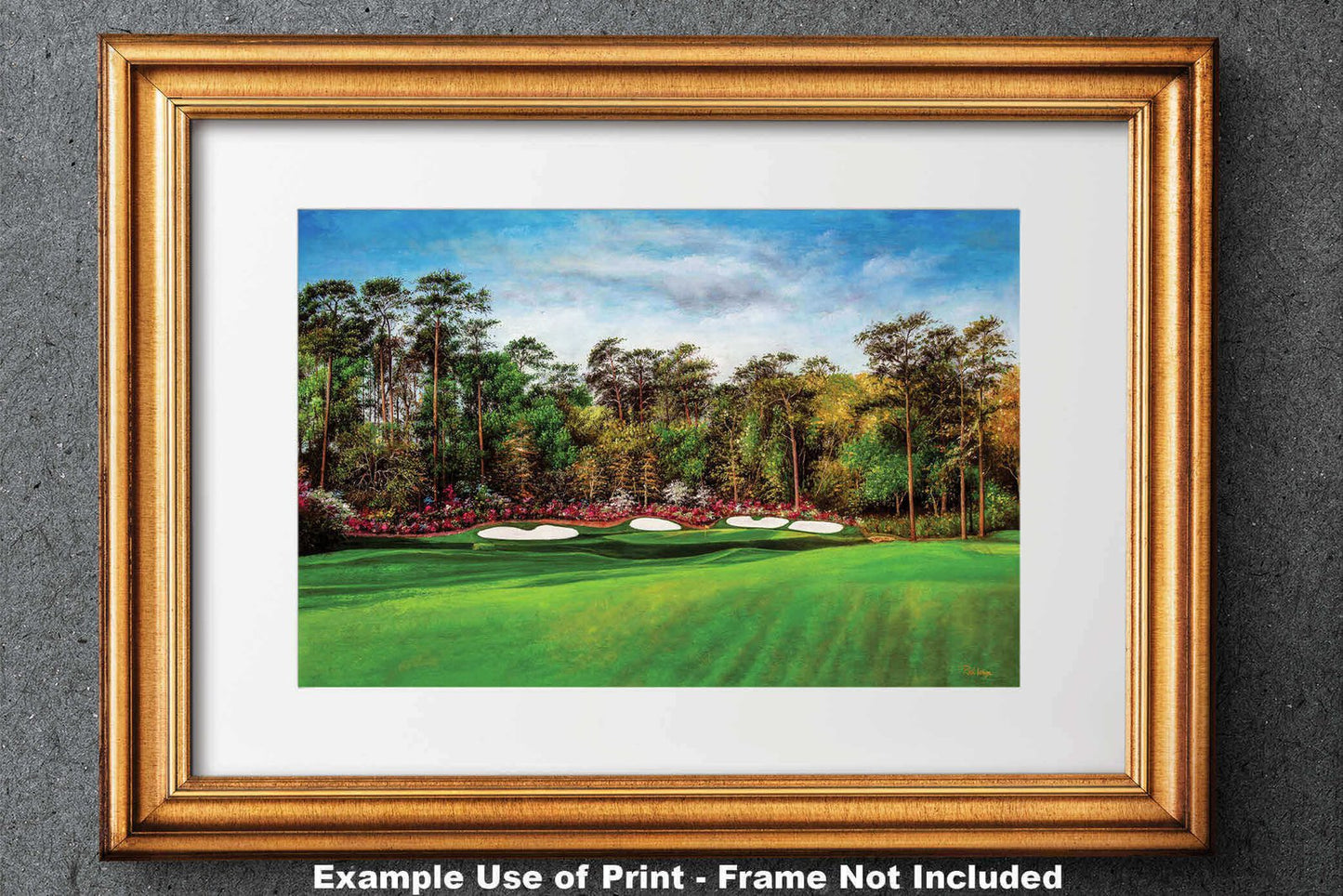 giclee Azalea Augusta National lithograph art on wall wall decor wall artwork 8x10-40x60in Oil Painting Art Print Masters Amen Corner the Masters of Augusta Golf Club Hole 13 wall art