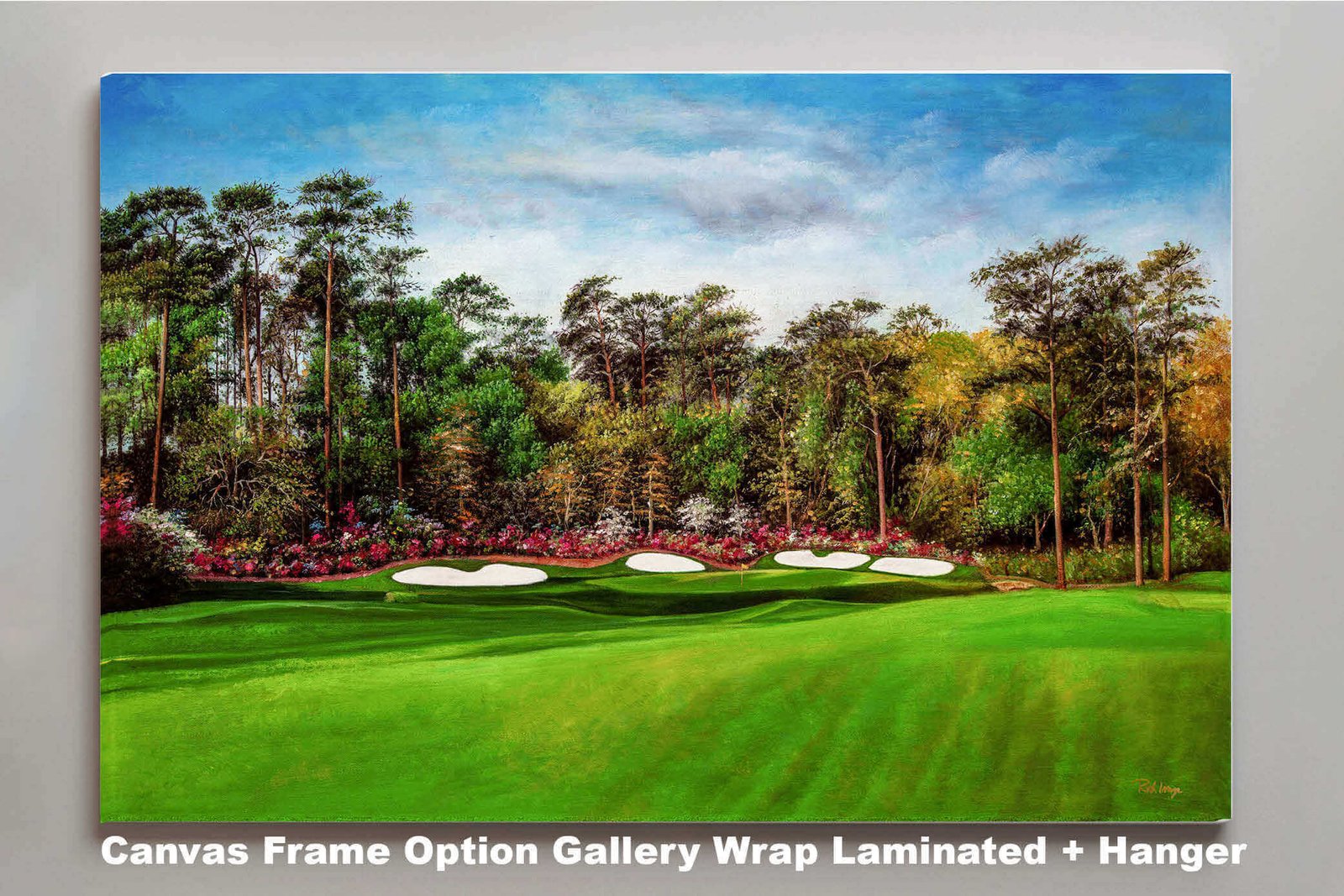 Golf Club Hole 13 art on wall Augusta National the Masters of Augusta Masters Amen Corner Azalea art on wall art print wall decor 8x10-40x60in Oil Painting Art Print media center TV viewing theater room with wall of fame image poster picture photograph photo fine art print wall hanging.