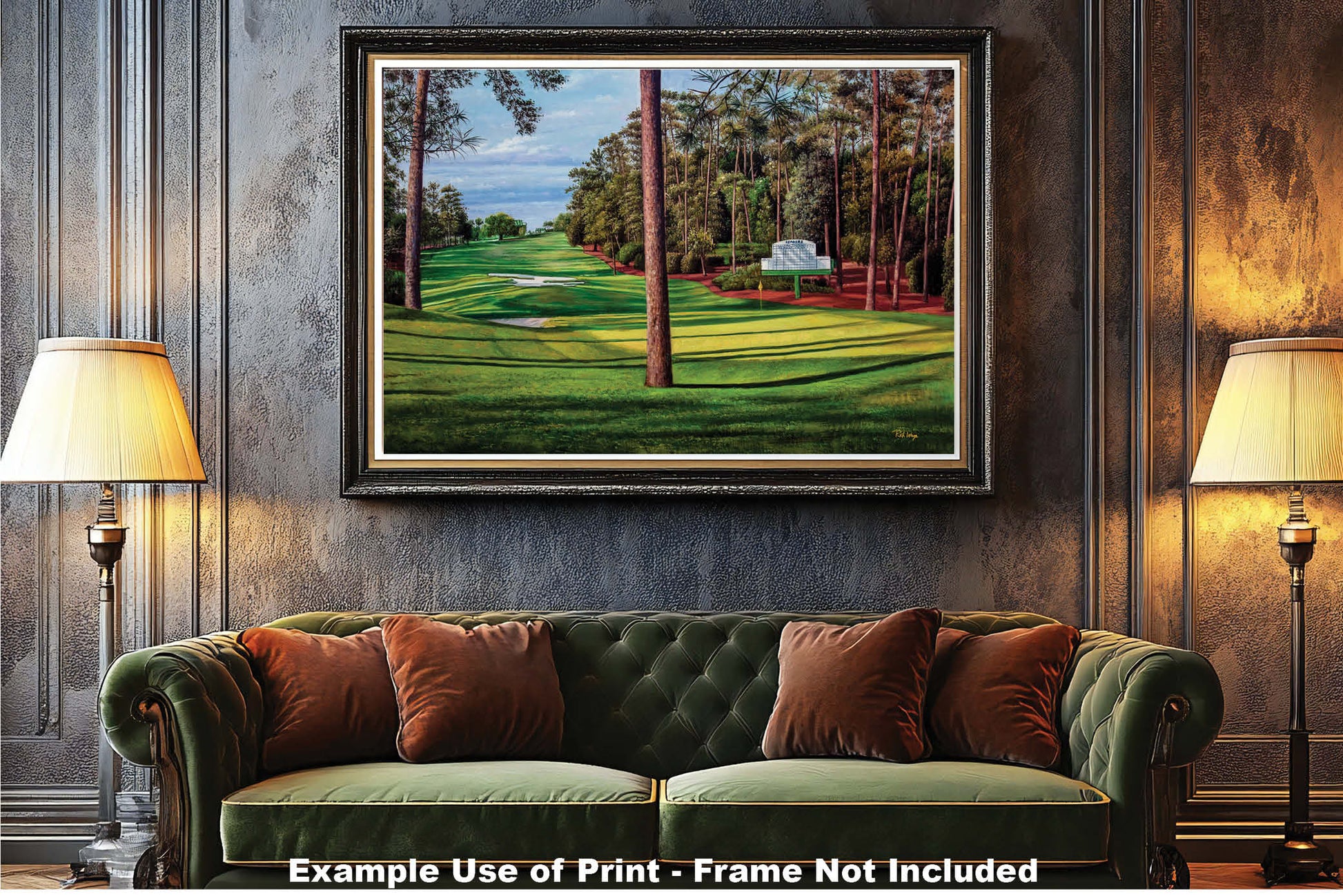 Augusta National Golf Hole 10 Camellia Masters 10Ri2 Painting Wall Art Print Rich image Art