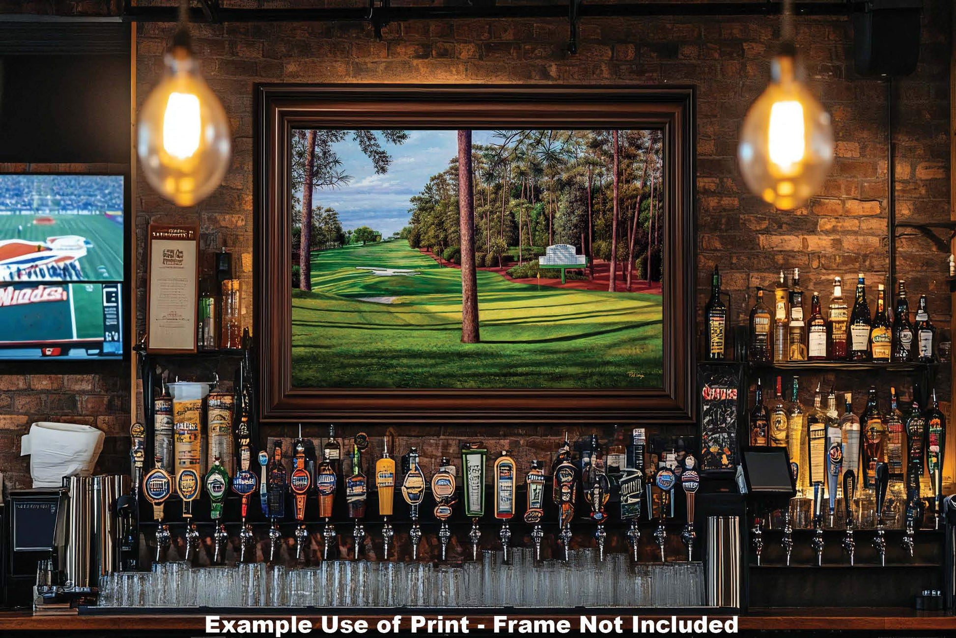 Augusta National Golf Hole 10 Camellia Masters 10Ri2 Painting Wall Art Print Rich image Art