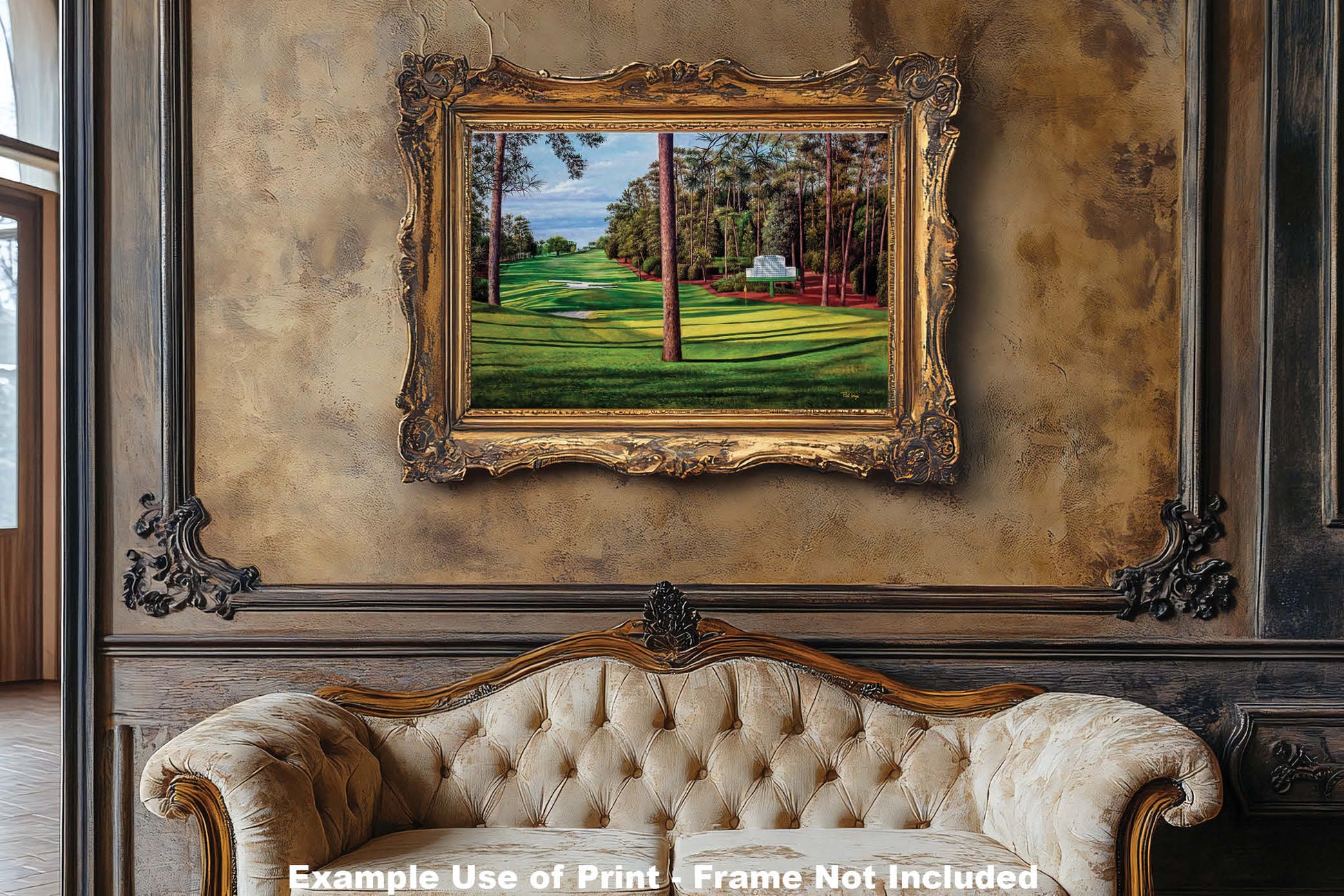 Augusta National Golf Hole 10 Camellia Masters 10Ri2 Painting Wall Art Print Rich image Art