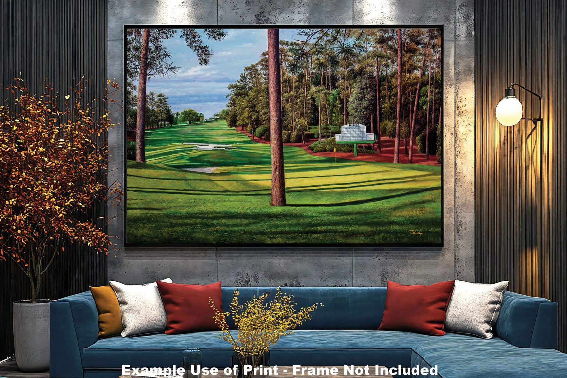 Augusta National Golf Hole 10 Camellia Masters 10Ri2 Painting Wall Art Print Rich image Art