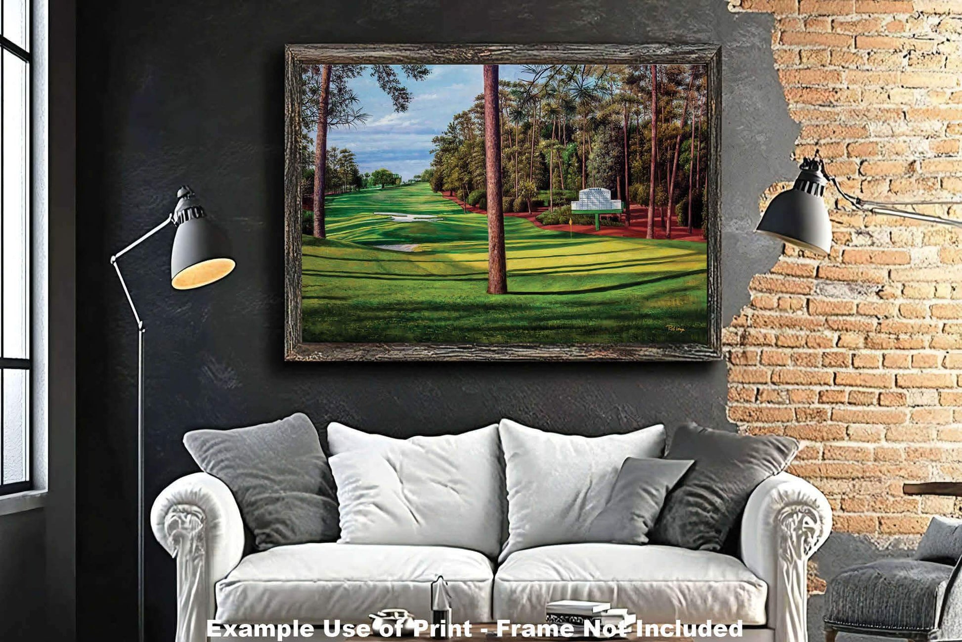 Augusta National Golf Hole 10 Camellia Masters 10Ri2 Painting Wall Art Print Rich image Art