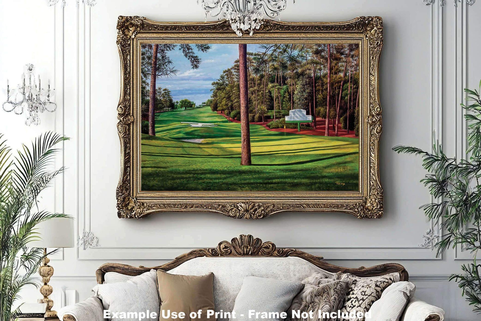 Augusta National Golf Hole 10 Camellia Masters 10Ri2 Painting Wall Art Print Rich image Art