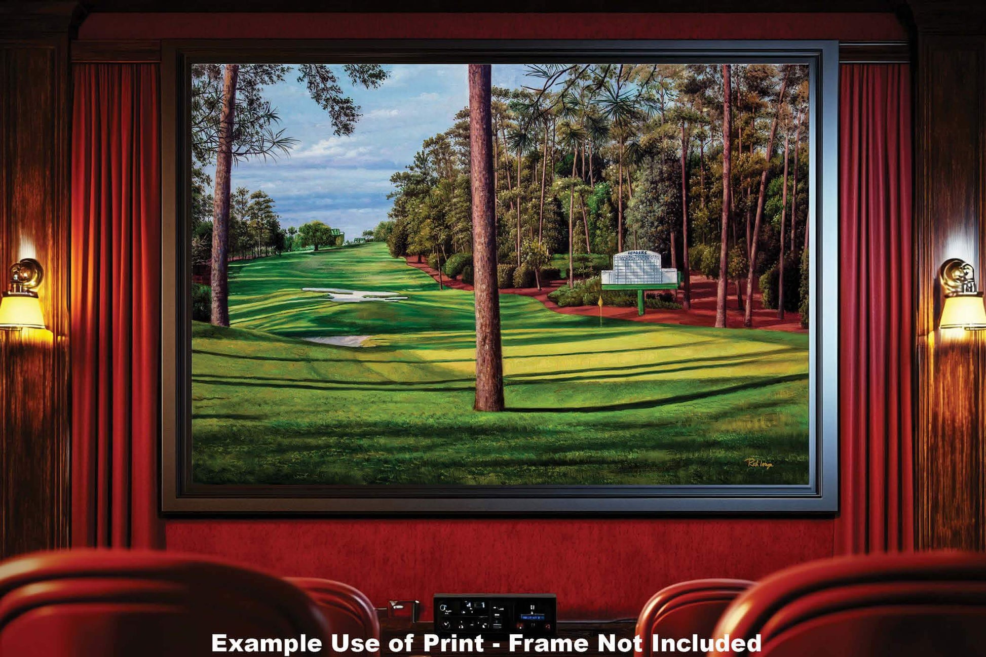 Augusta National Golf Hole 10 Camellia Masters 10Ri2 Painting Wall Art Print Rich image Art