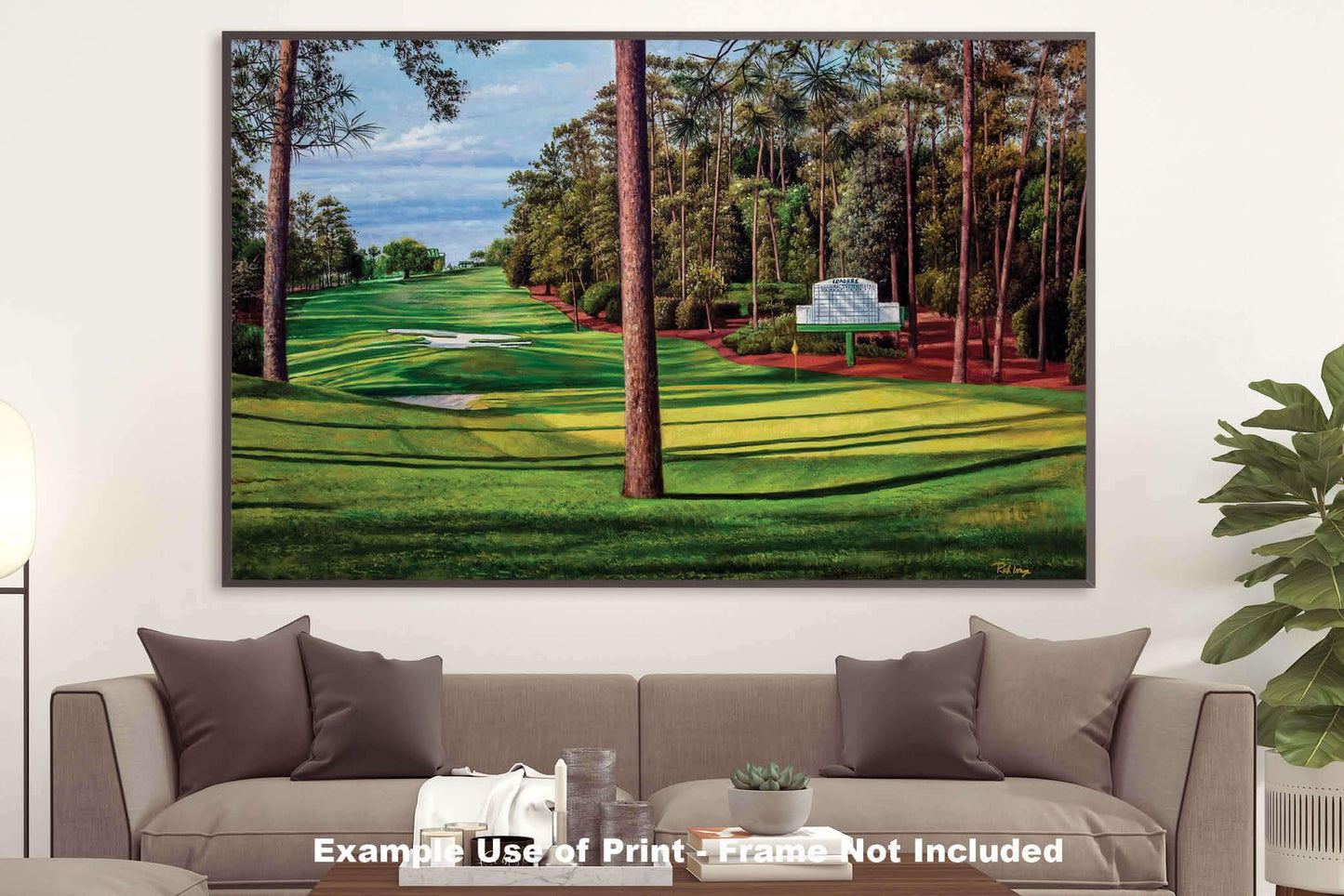 Augusta National Golf Hole 10 Camellia Masters 10Ri2 Painting Wall Art Print Rich image Art