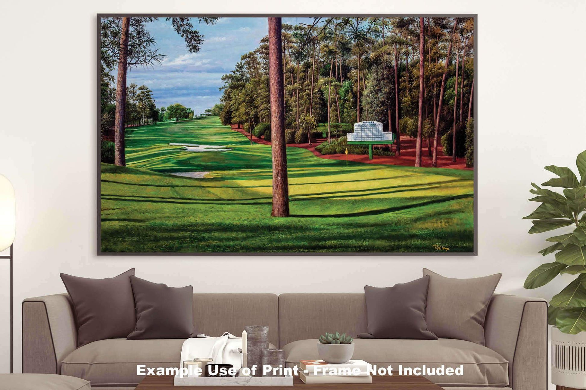 Augusta National Golf Hole 10 Camellia Masters 10Ri2 Painting Wall Art Print Rich image Art
