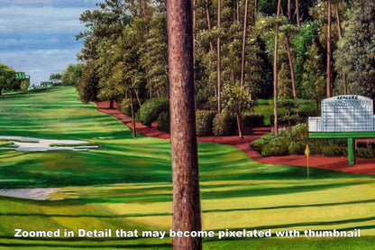 Augusta National Golf Hole 10 Camellia Masters 10Ri2 Painting Wall Art Print Rich image Art