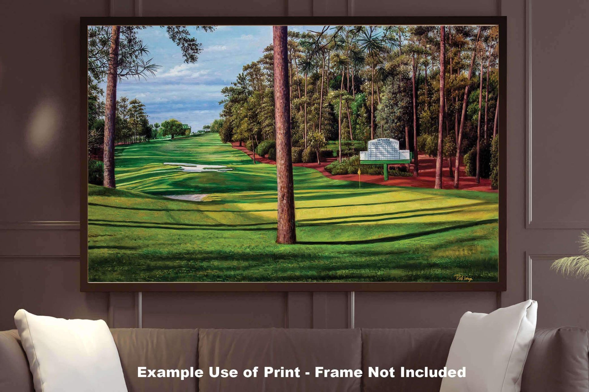 Augusta National Golf Hole 10 Camellia Masters 10Ri2 Painting Wall Art Print Rich image Art