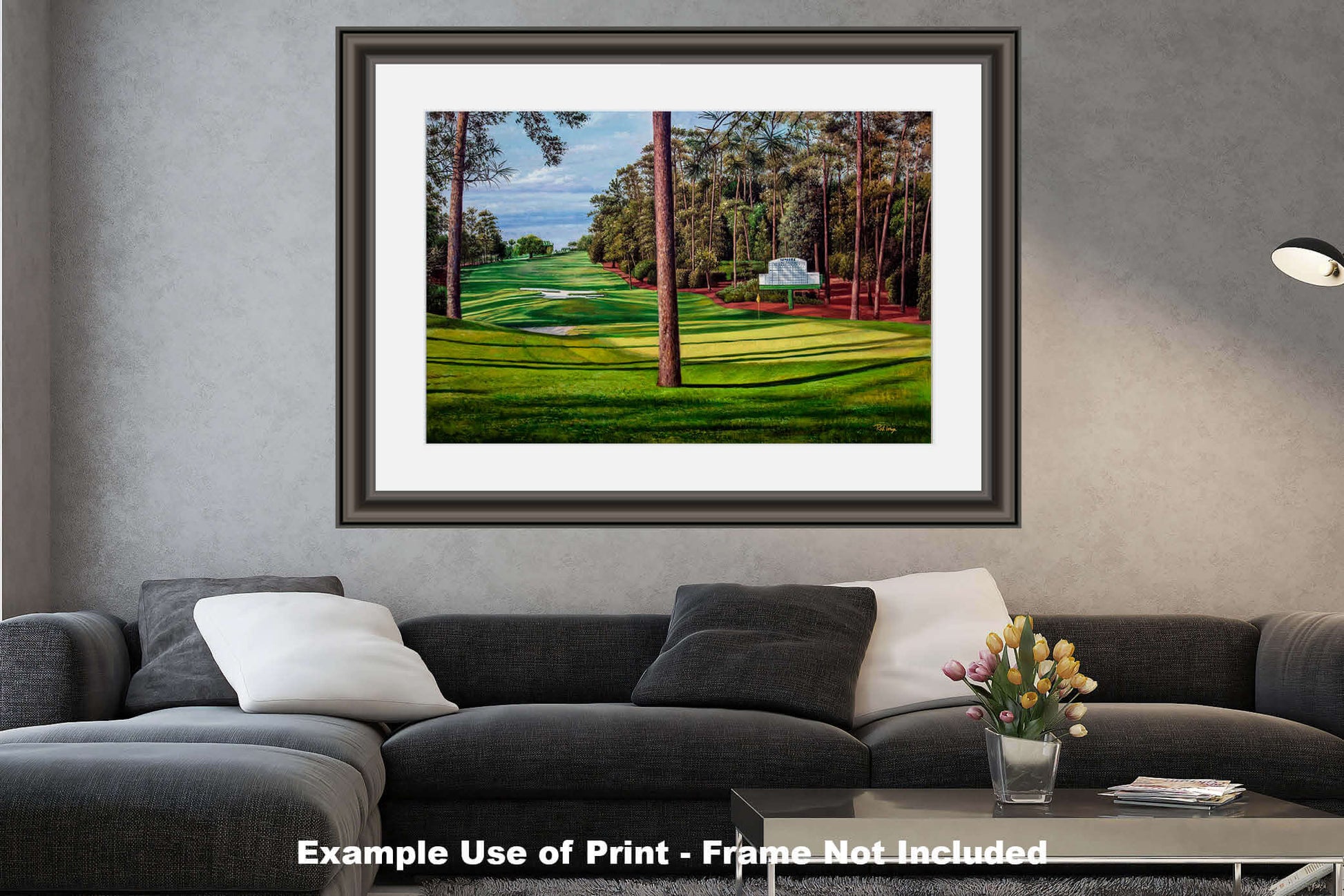 Augusta National Golf Hole 10 Camellia Masters 10Ri2 Painting Wall Art Print Rich image Art