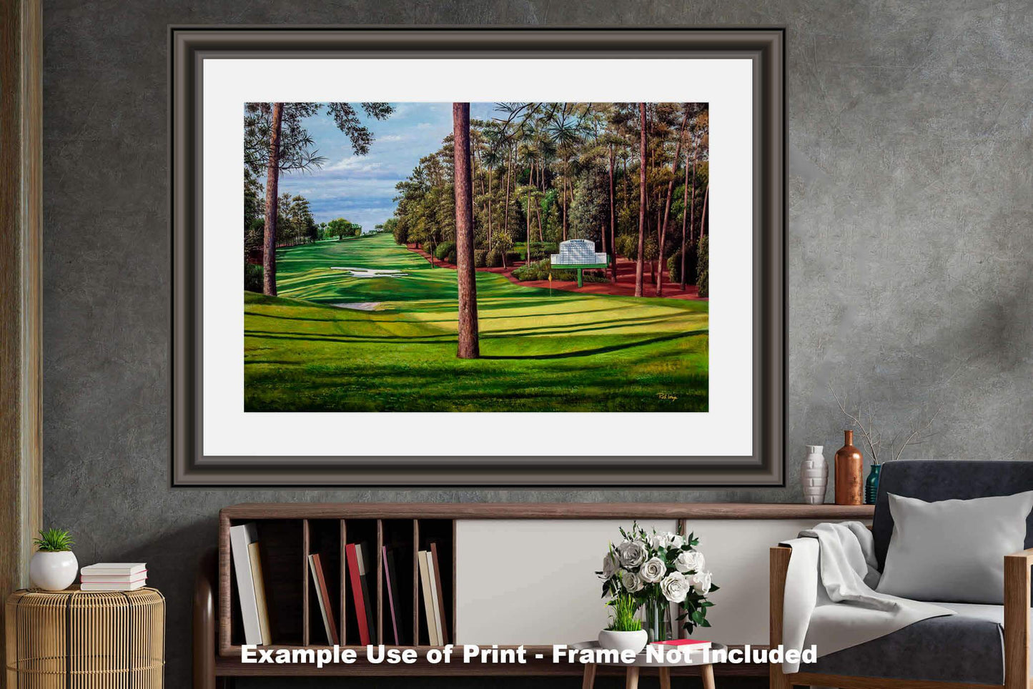Augusta National Golf Hole 10 Camellia Masters 10Ri2 Painting Wall Art Print Rich image Art