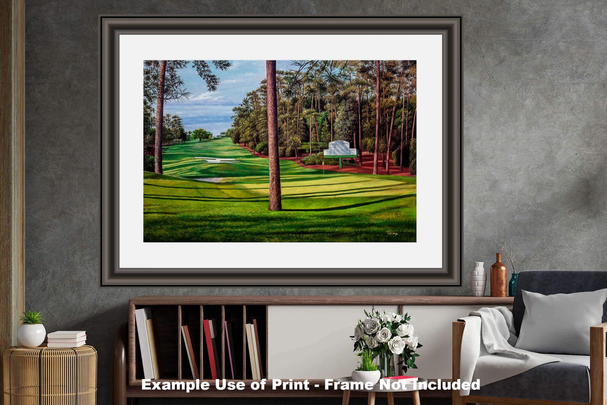 Augusta National Golf Hole 10 Camellia Masters 10Ri2 Painting Wall Art Print Rich image Art
