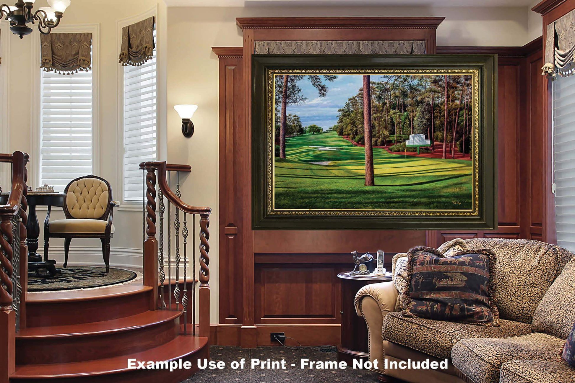 Augusta National Golf Hole 10 Camellia Masters 10Ri2 Painting Wall Art Print Rich image Art
