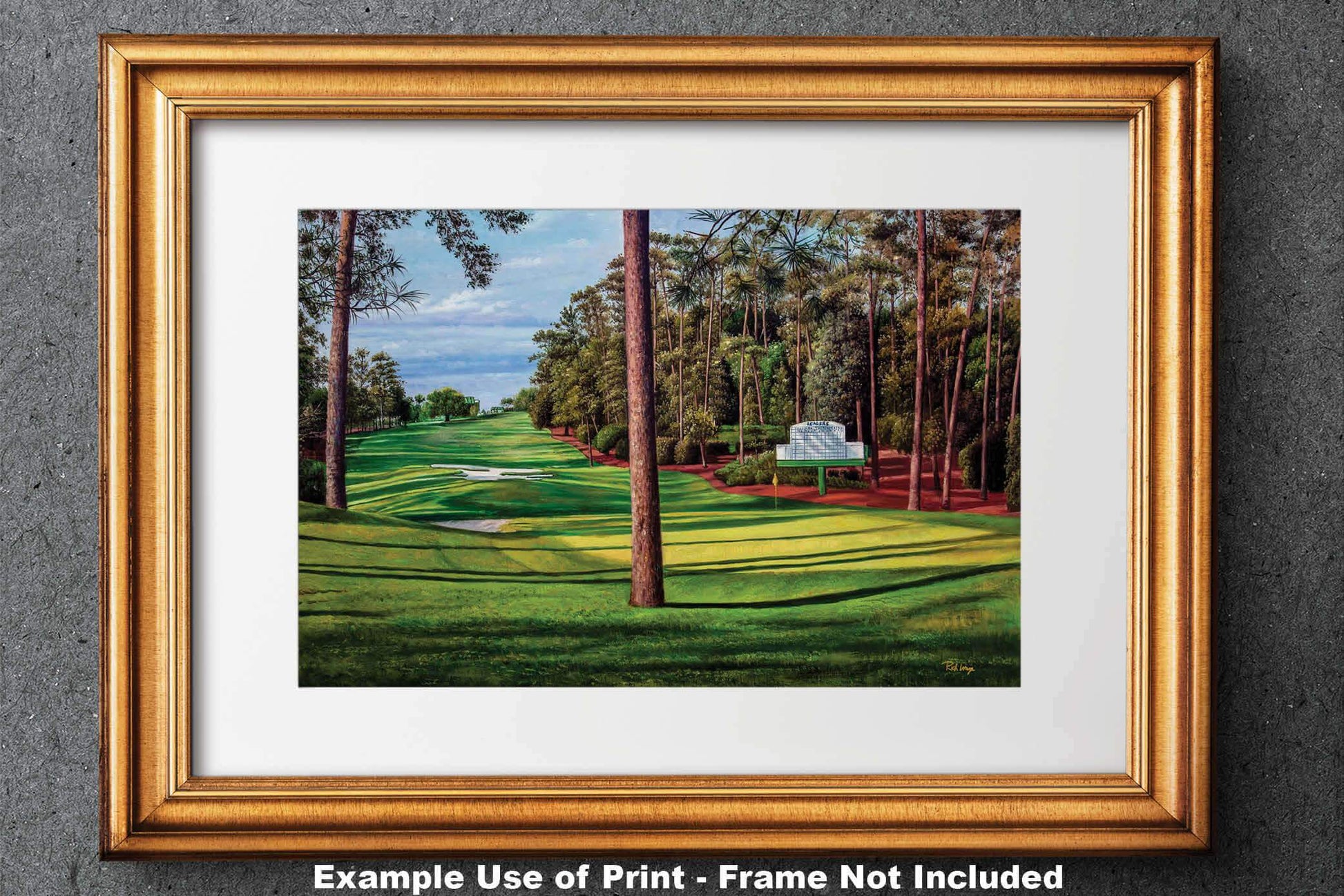 Augusta National Golf Hole 10 Camellia Masters 10Ri2 Painting Wall Art Print Rich image Art