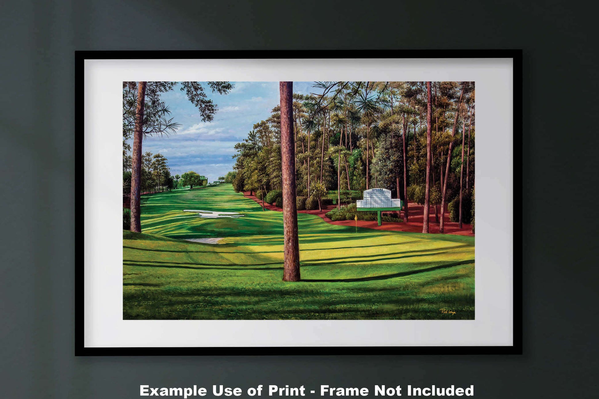 Augusta National Golf Hole 10 Camellia Masters 10Ri2 Painting Wall Art Print Rich image Art