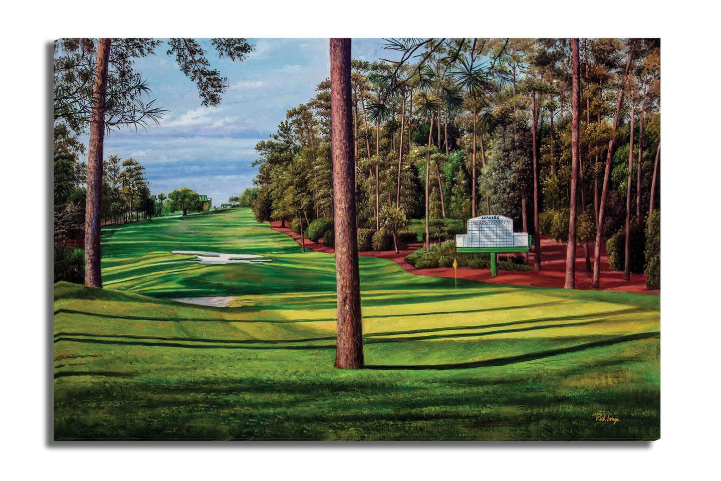 Augusta National Golf Hole 10 Camellia Masters 10Ri2 Painting Wall Art Print 24x36in Canvas Frame Rich image Art