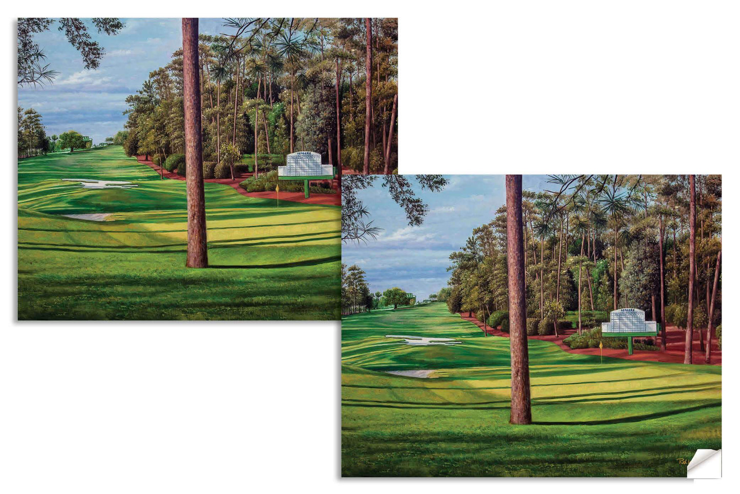 Augusta National Golf Hole 10 Camellia Masters 10Ri2 Painting Wall Art Print Rich image Art