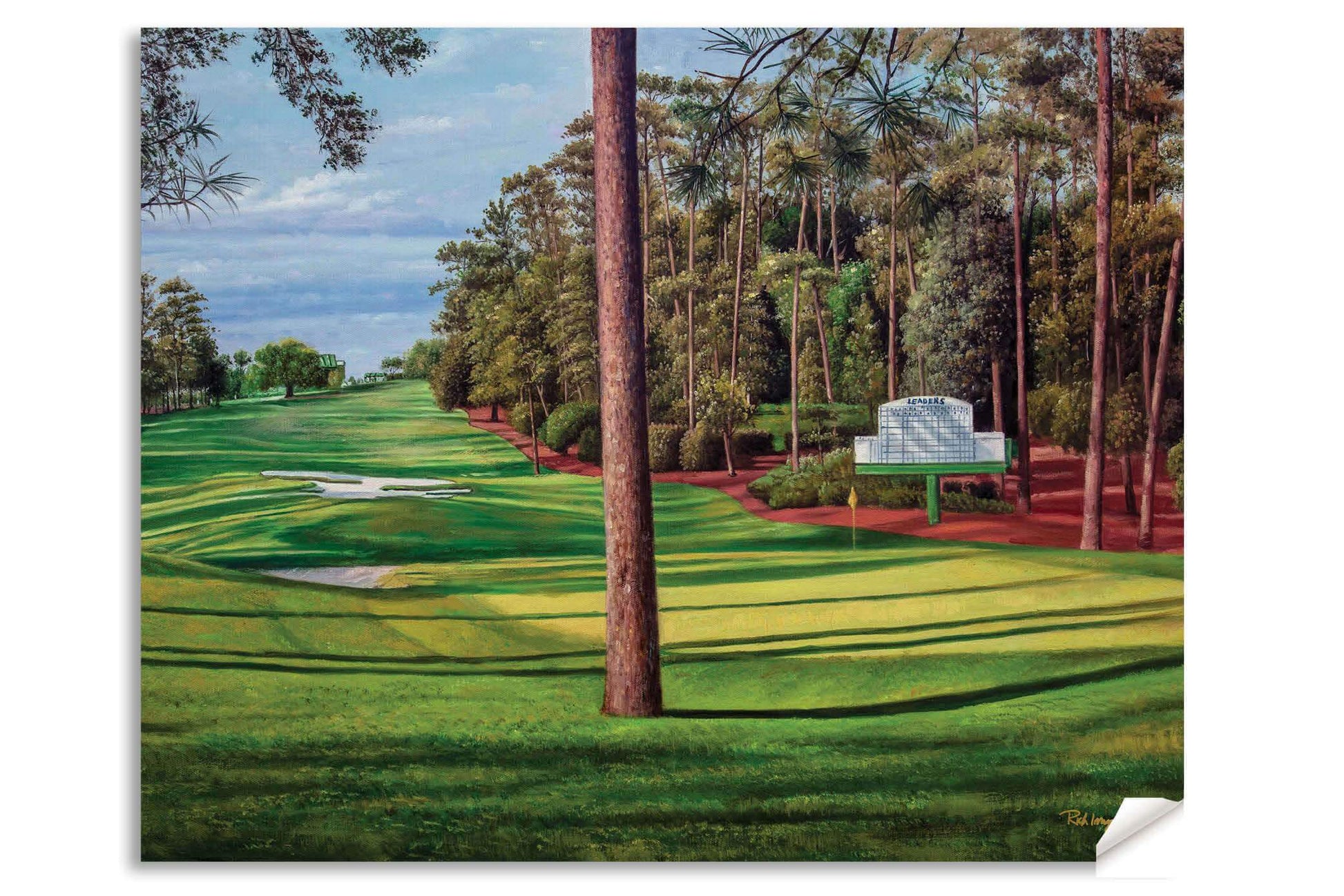 Augusta National Golf Hole 10 Camellia Masters 10Ri2 Painting Wall Art Print Rich image Art