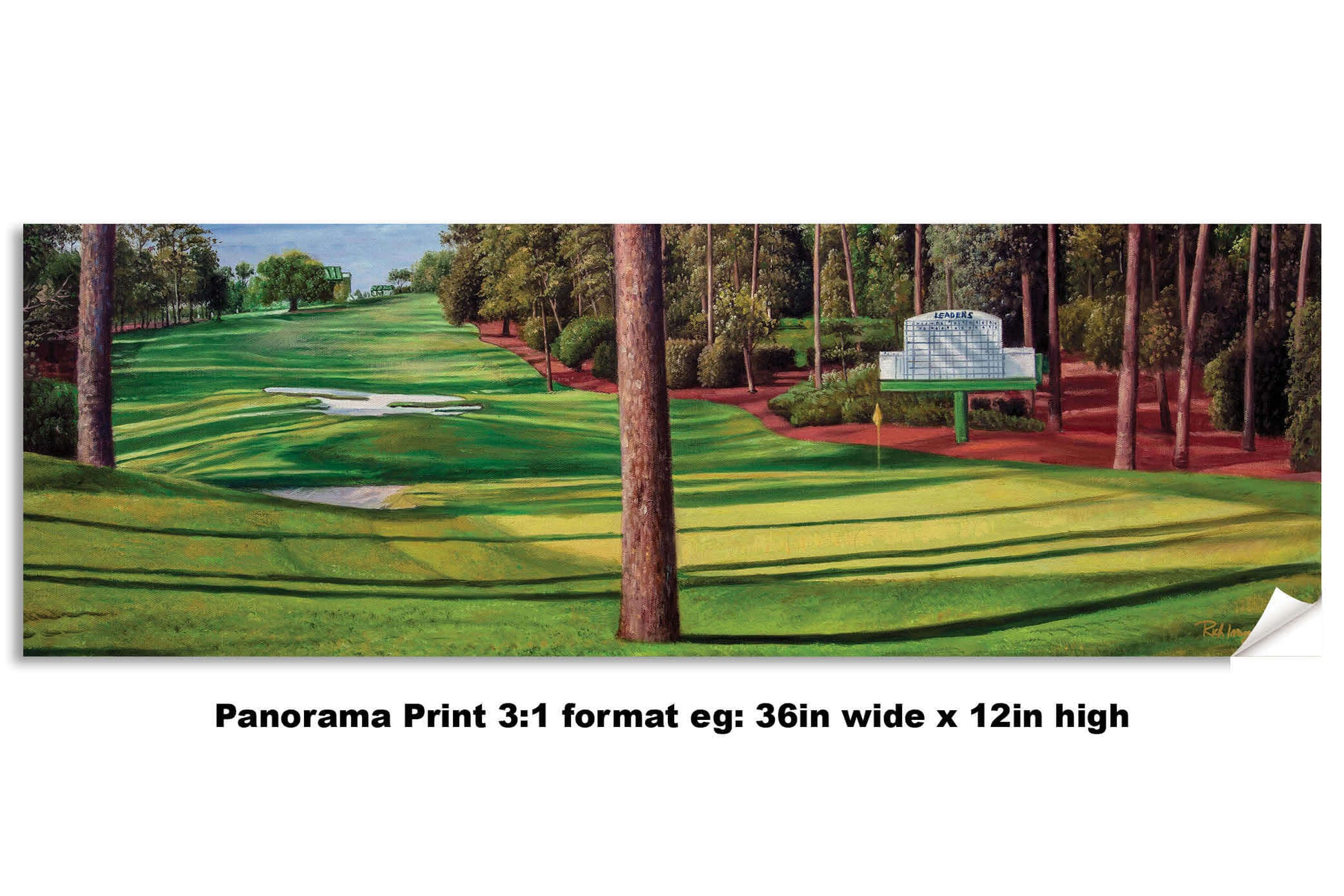 Augusta National Golf Hole 10 Camellia Masters 10Ri2 Painting Wall Art Print Rich image Art