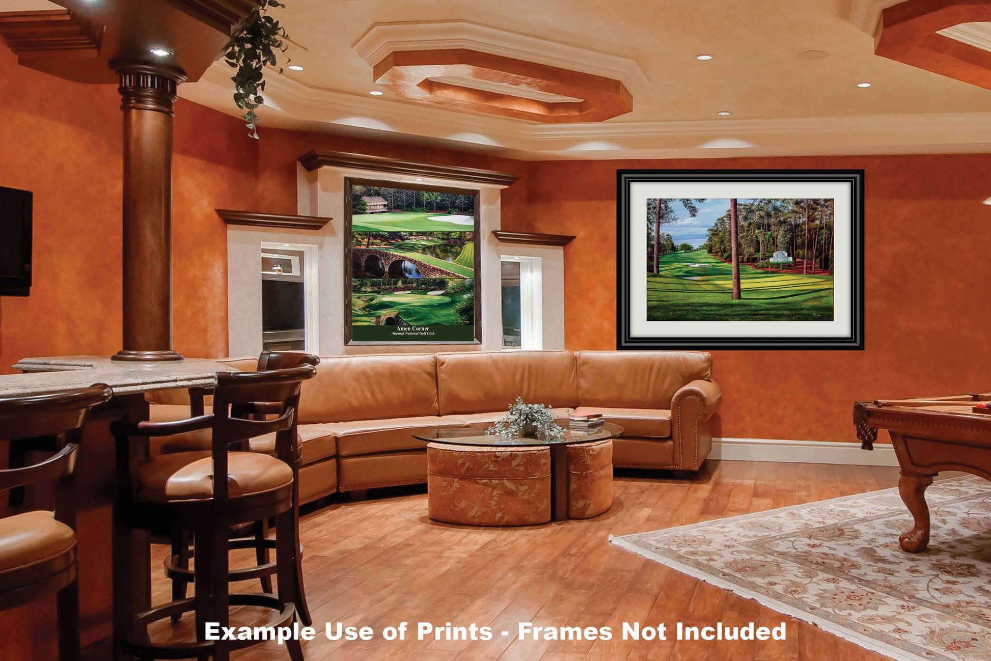 Augusta National Golf Hole 10 Camellia Masters 10Ri2 Painting Wall Art Print Rich image Art