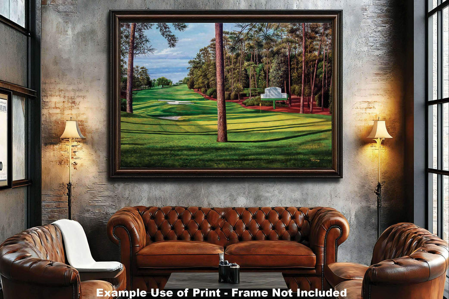 Augusta National Golf Hole 10 Camellia Masters 10Ri2 Painting Wall Art Print Rich image Art