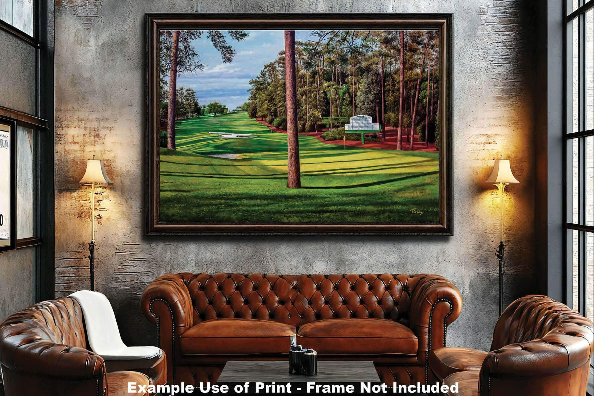 Augusta National Golf Hole 10 Camellia Masters 10Ri2 Painting Wall Art Print Rich image Art
