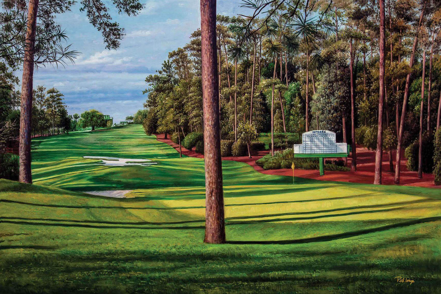 Augusta National Golf Hole 10 Camellia Masters 10Ri2 Painting Wall Art Print Rich image Art