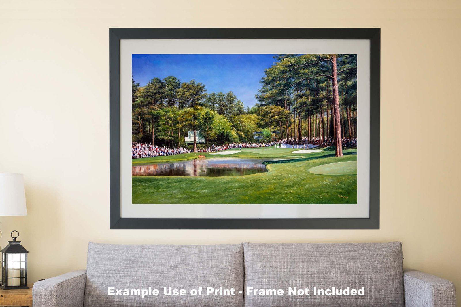 Redbud Golf Club Course Hole 16 Augusta National canvas prints Augusta US wall artwork The Masters Of Augusta painting print 8x10-40x60in Oil Painting Art Print wall art 2x3 orientation landscape horizontal matte paper print with curled edge image poster picture photograph photo fine art print wall hanging.