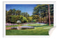 The Masters Of Augusta Golf Club Course Hole 16 Augusta US Redbud Augusta National giclee art on wall 8x10-40x60in Oil Painting Art Print framed art example on the wall image poster picture photograph photo fine art print wall hanging.